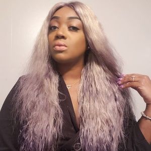 Gray and Lavender Wig